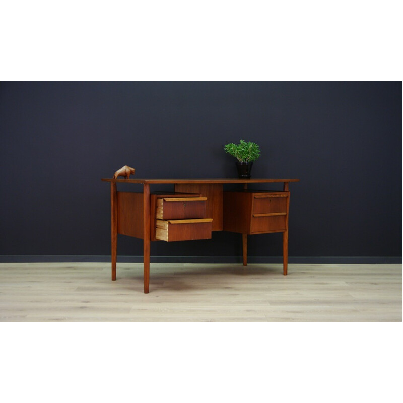 Vintage Danish writing desk in teak - 1960s