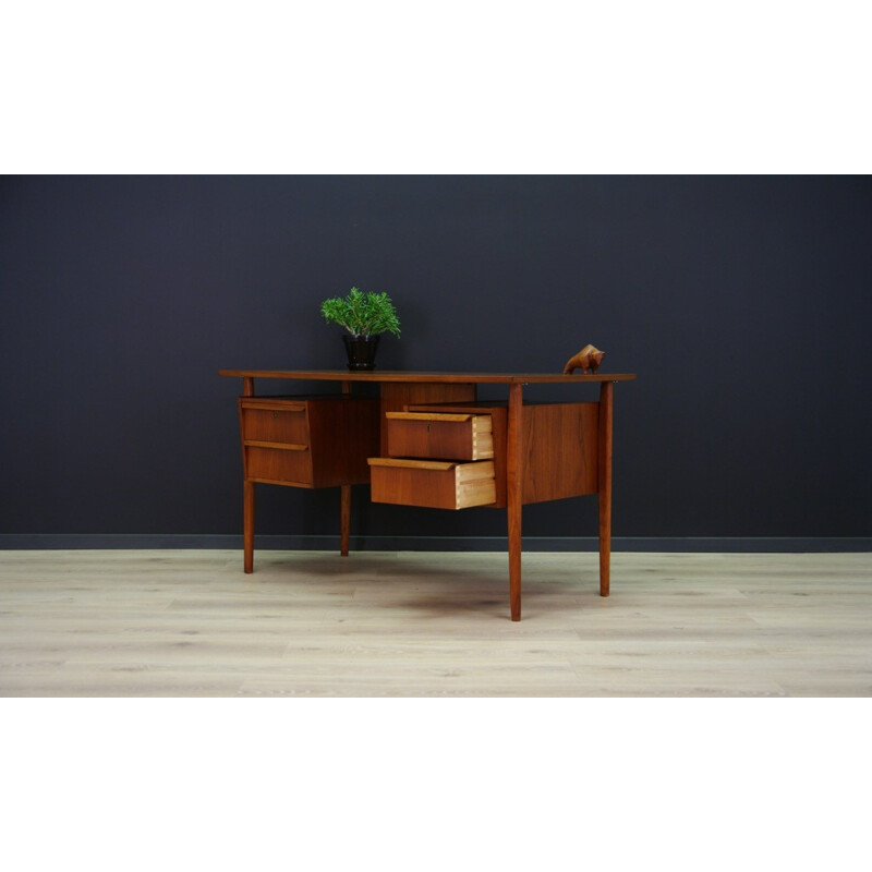 Vintage Danish writing desk in teak - 1960s