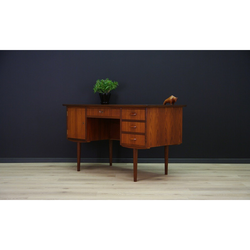 Vintage retro writing desk in teak - 1960s