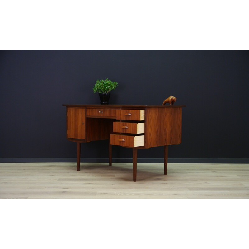 Vintage retro writing desk in teak - 1960s