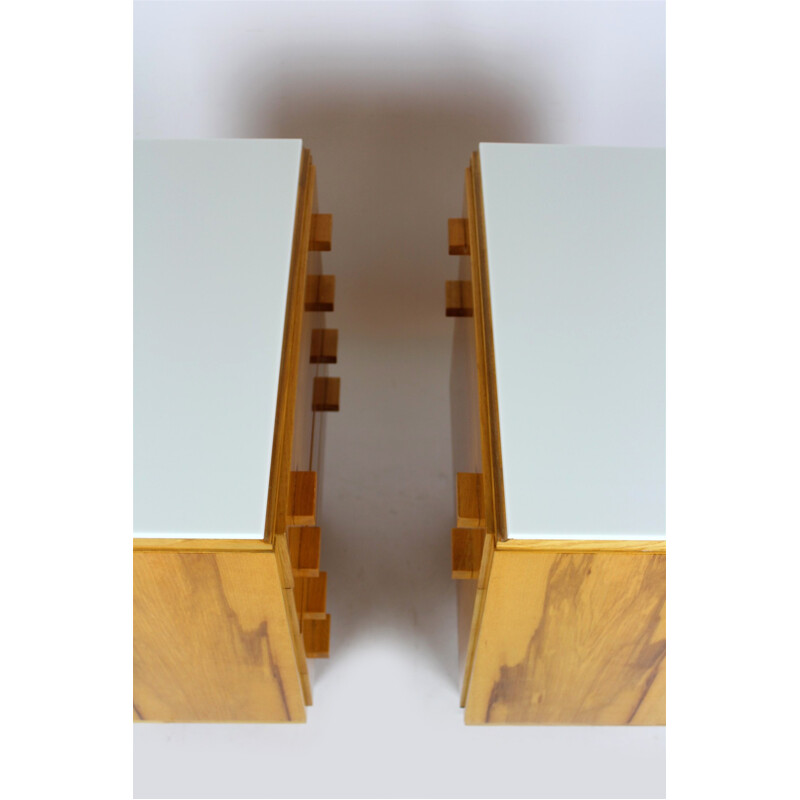 Suite de 2 Tables de Chevet Vintage par Novy Domov NP - 1960