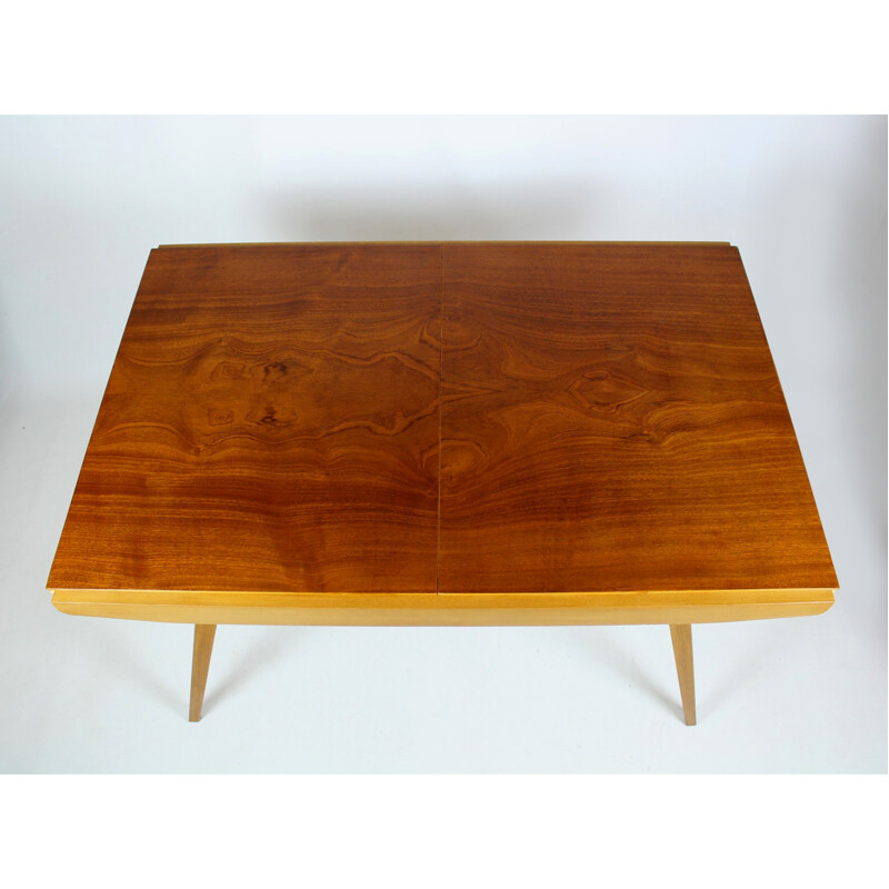 Vintage Walnut Veneered Dining Table by František Jirák for Tatra - 1960s