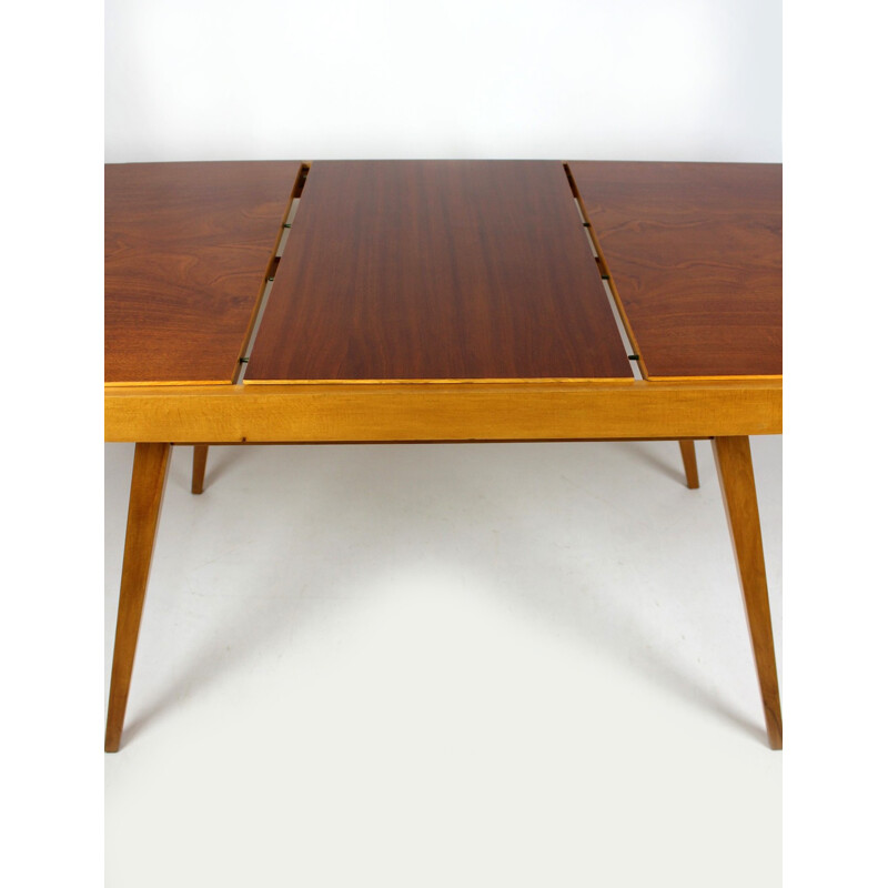 Vintage Walnut Veneered Dining Table by František Jirák for Tatra - 1960s