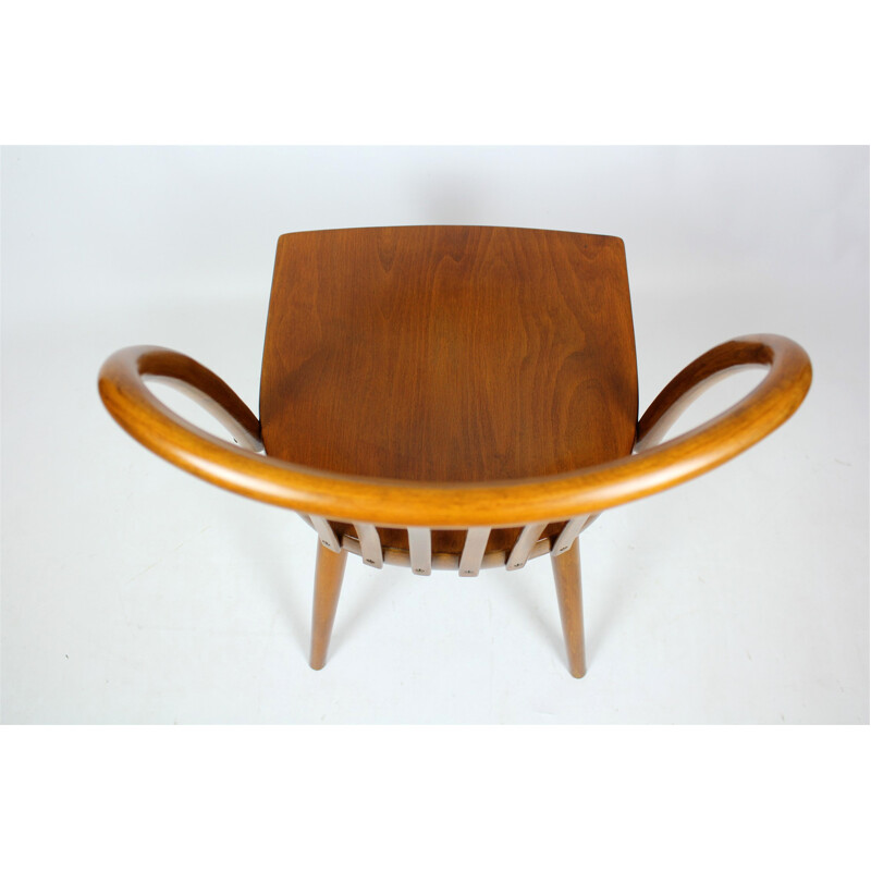 Suite de 4 Chaises en bois vintage par Thonet - 1960