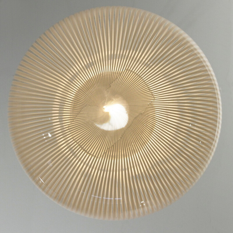 Vintage Tessuto pendant lamp in Murano glass by Venini - 1970s