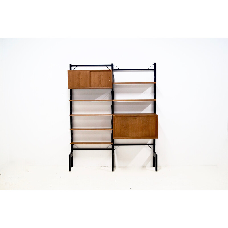 Vintage Free Standing Royal System Teak Wall Unit by Poul Cadovius - 1960s