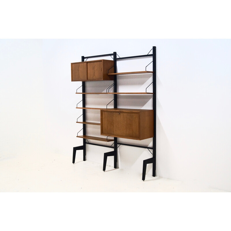 Vintage Free Standing Royal System Teak Wall Unit by Poul Cadovius - 1960s