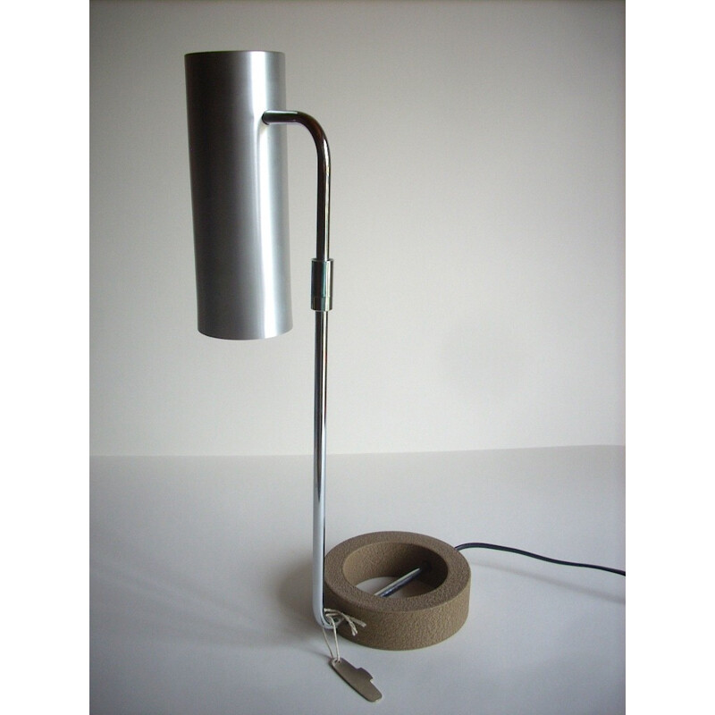Lamp in aluminum and chrome metal, Rico BALTENSWEILLER - 1970s