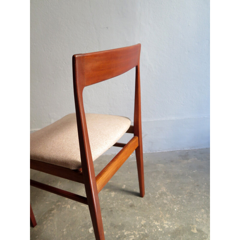 Vintage Mahogany dinnig chair with fabric - 1960s