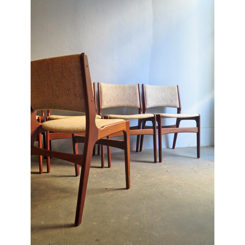 Suite de 5 chaises à repas vintage danois - 1960