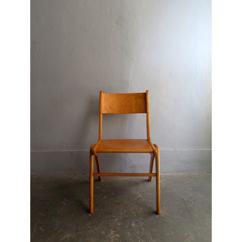 Vintage Birch boomerang legs chair - 1960s