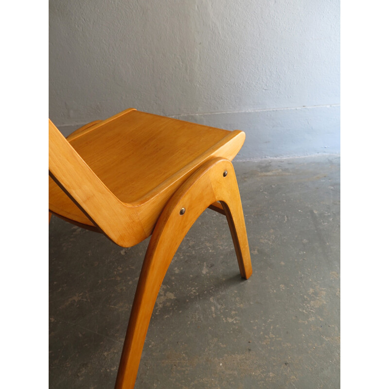 Vintage Birch boomerang legs chair - 1960s