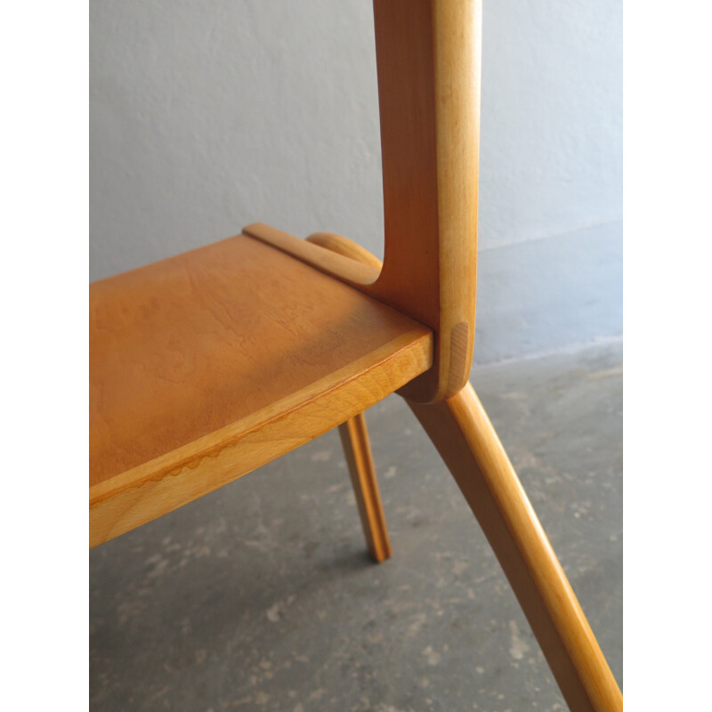 Vintage Birch boomerang legs chair - 1960s