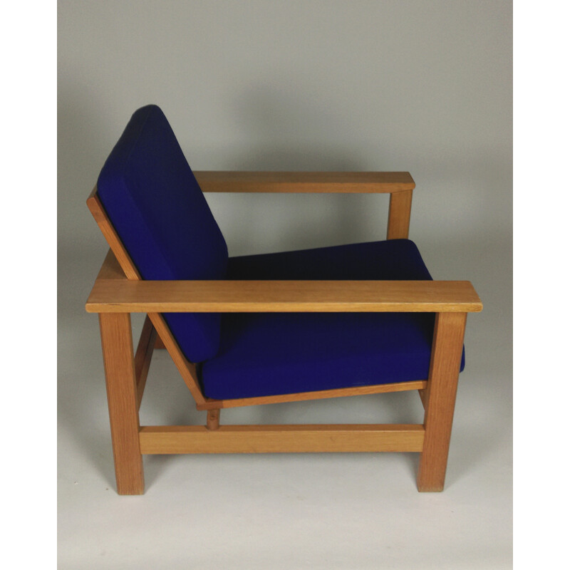 Vintage solid oak armchair by Søren Holst for Fredericia Furniture, 1984