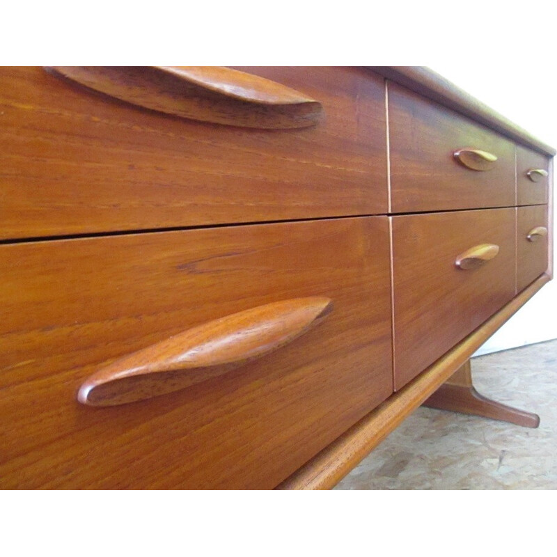 Vintage long chest of drawers by Frank Guille - 1960s