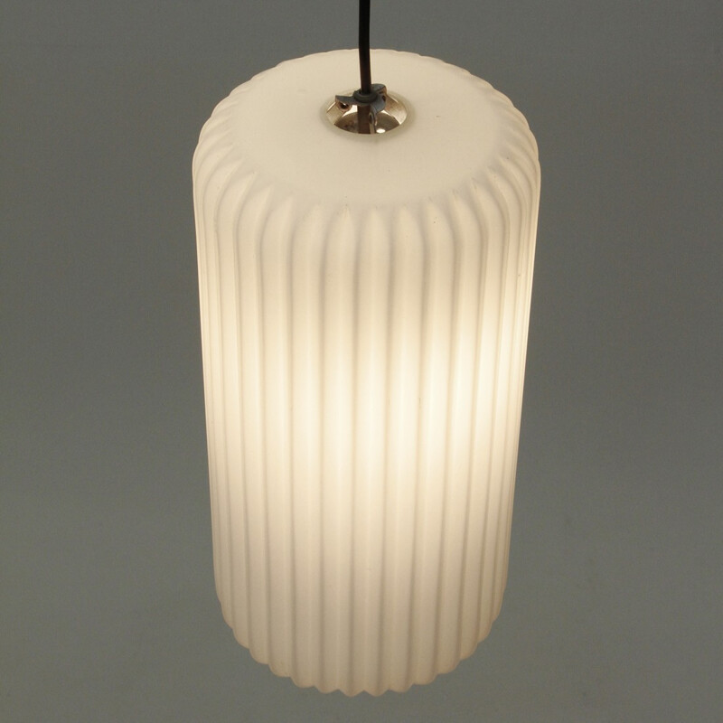 Vintage italian opaline pendant lamp - 1950s