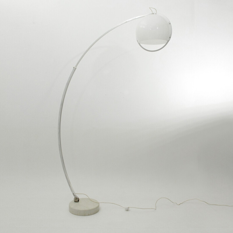 Vintage Arc floor lamp with perspex shade - 1960s