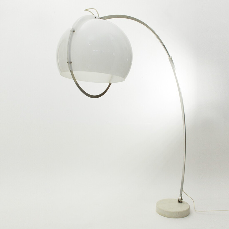 Vintage Arc floor lamp with perspex shade - 1960s