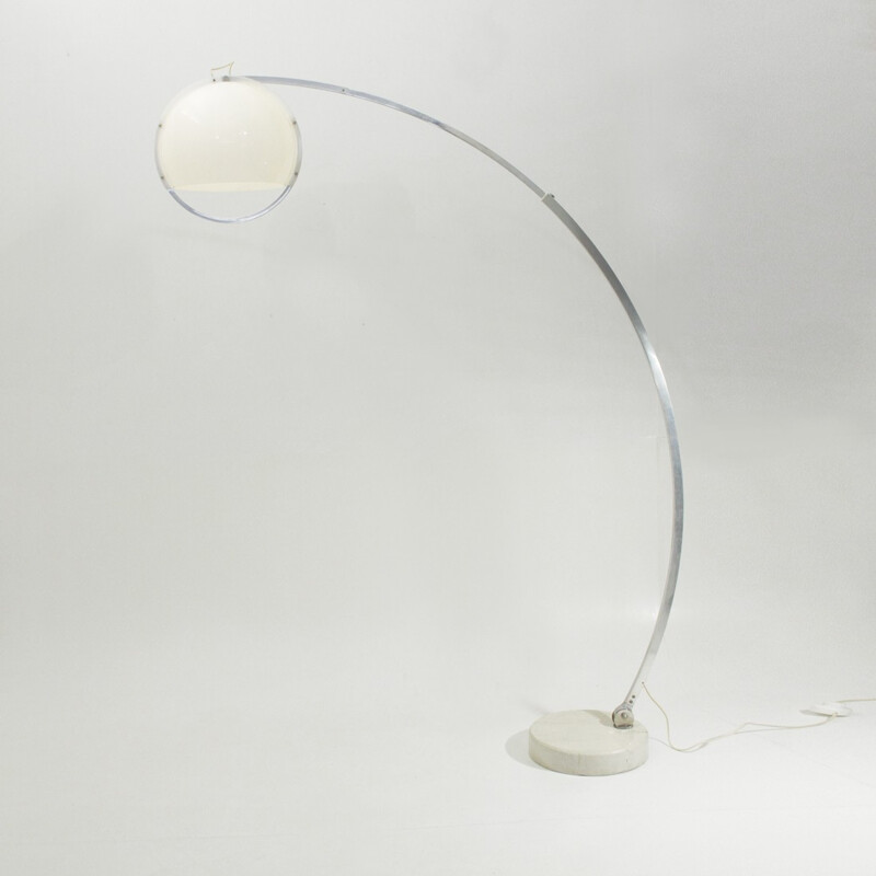 Vintage Arc floor lamp with perspex shade - 1960s