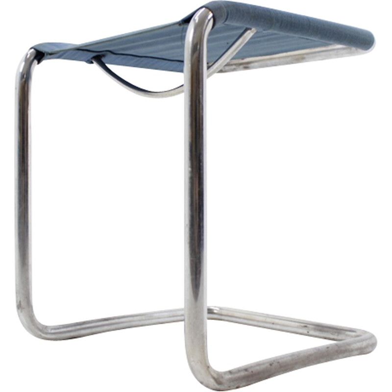 Vintage chromed Bauhaus stool by H. Gottwald - 1930s