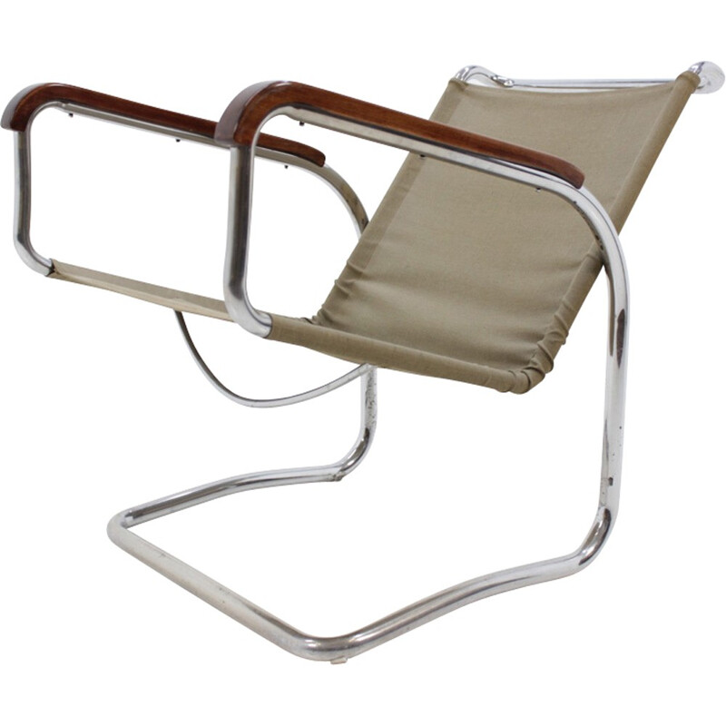 Vintage "H-80" Bauhaus chromed chair by J. Halabala for UP Zavody - 1930s