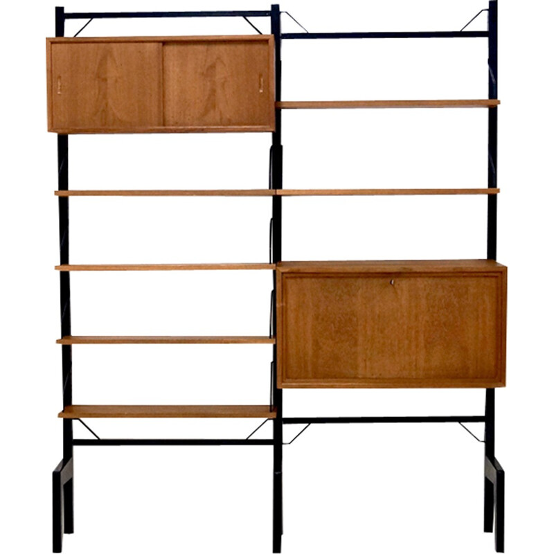 Vintage Free Standing Royal System Teak Wall Unit by Poul Cadovius - 1960s