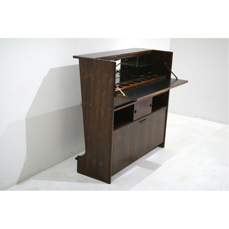 Vintage brazilian rosewood dry bar "SK 661" by Johannes Andersen for J. Skaaning & Søn - 1960s