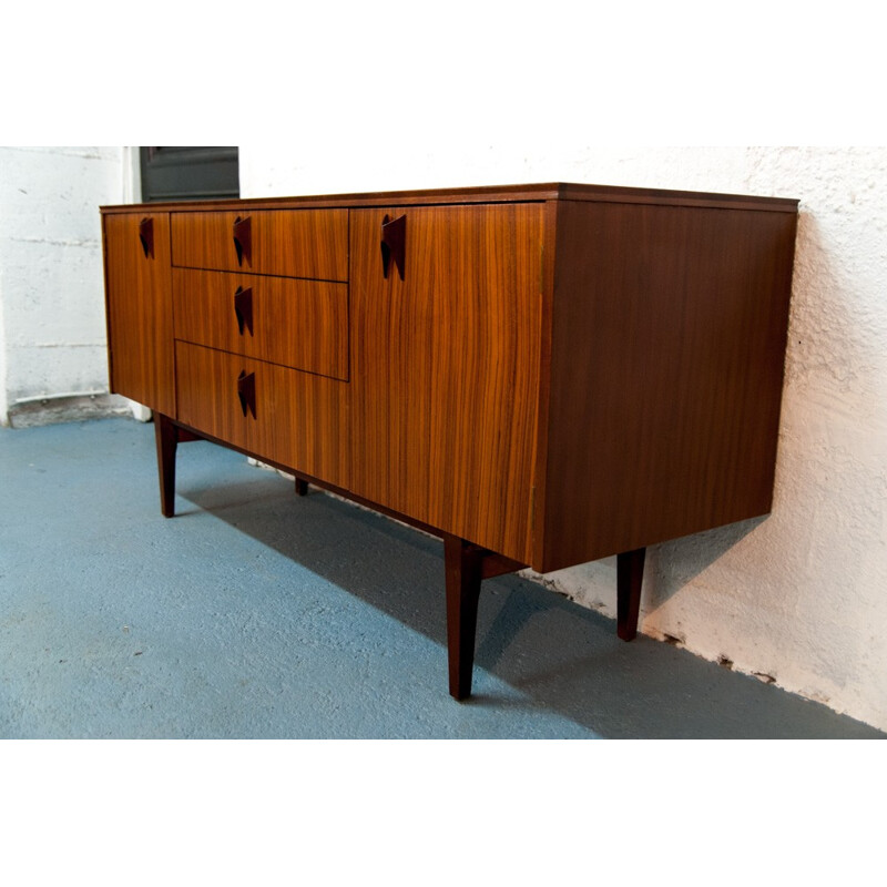 Vintage scandinavian sideboard with 3 large drawers - 1960s