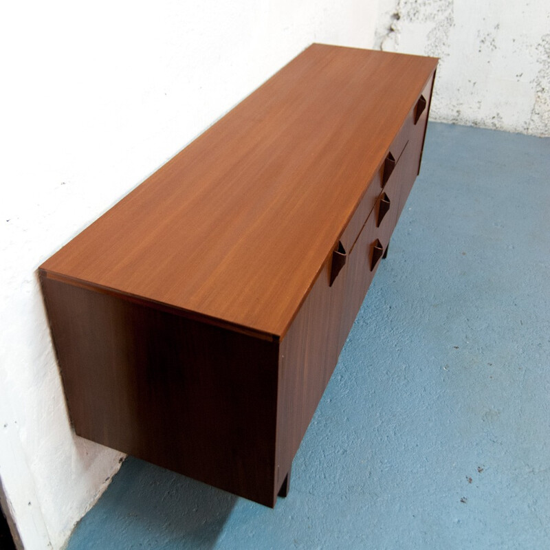 Vintage scandinavian sideboard with 3 large drawers - 1960s