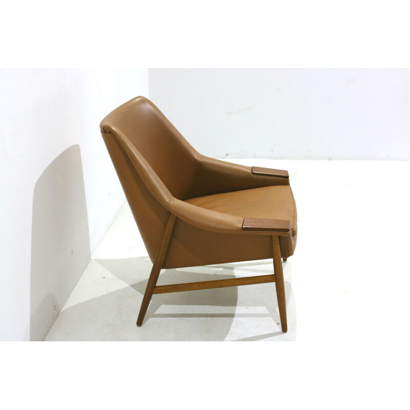 Vintage "Grace-61" Armchair in oak frame by Ikea - 1960s