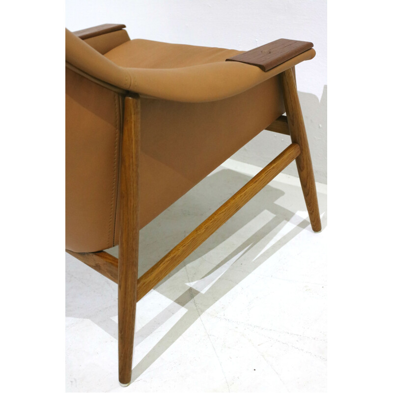 Vintage "Grace-61" Armchair in oak frame by Ikea - 1960s