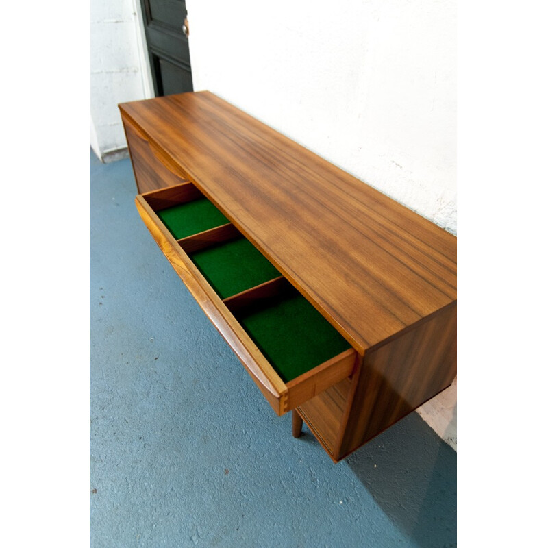 Vintage scandinavian sideboard in wood grain - 1960s