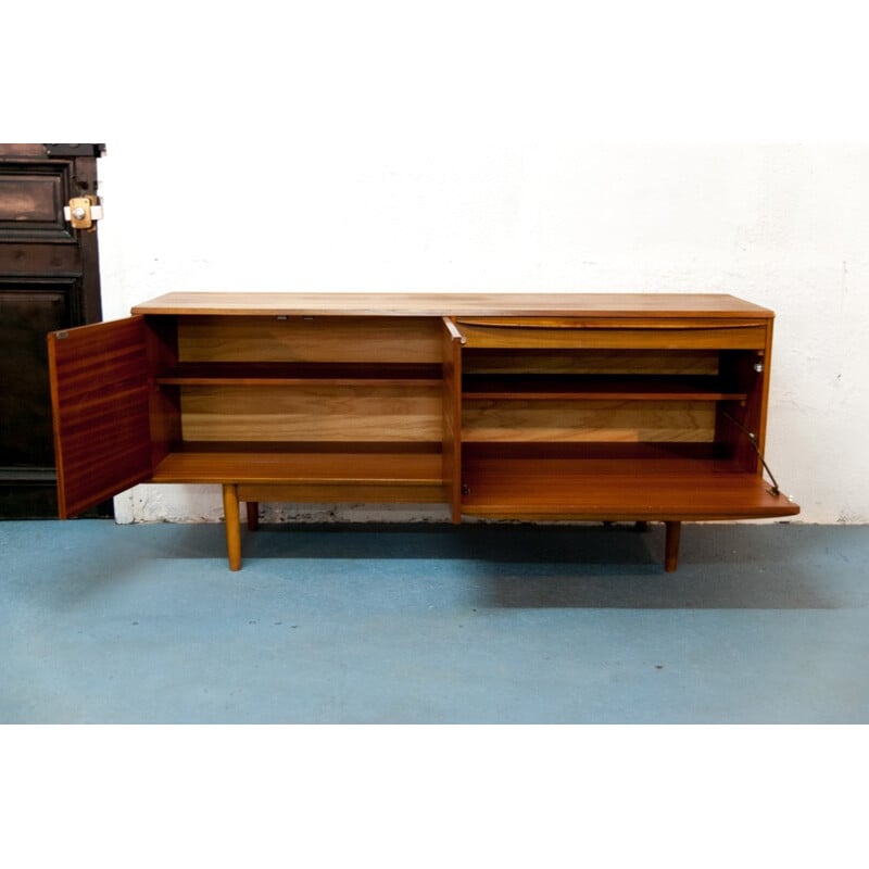 Vintage scandinavian sideboard in wood grain - 1960s
