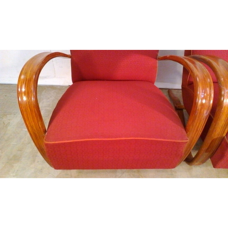 Set of 2 Vintage H269 Armchairs by Jindrich Halabala - 1930s