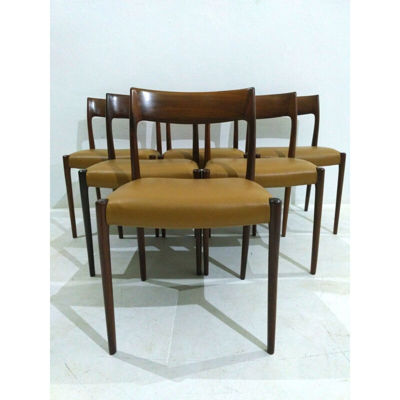 Set of 6 Rosewood Dining Chairs by Niels O. Møller for J.L. Møllers - 1960s