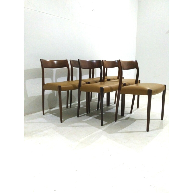 Set of 6 Rosewood Dining Chairs by Niels O. Møller for J.L. Møllers - 1960s