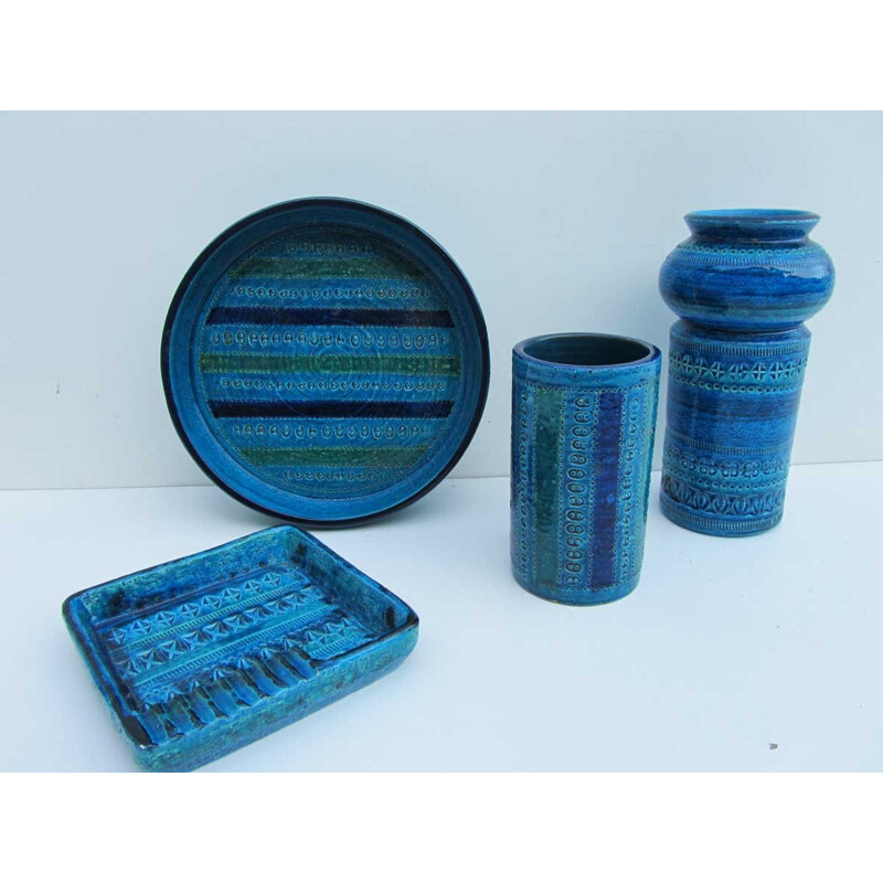 Ceramics Set Rimini Blue, Aldo LONDI - 1960s