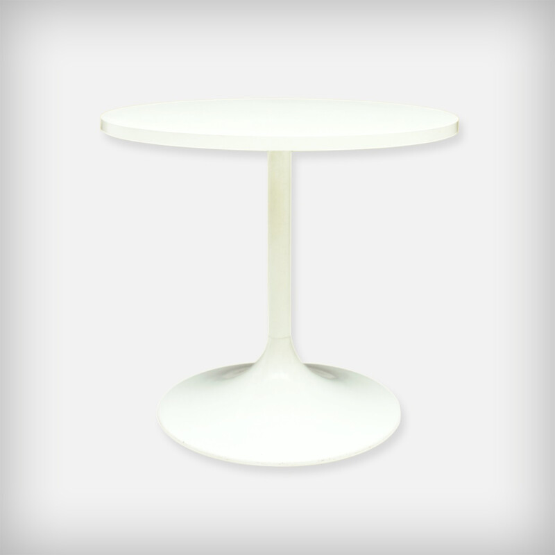 German White Tulip Side Table Model 3665 by Ilse Möbel - 1970s