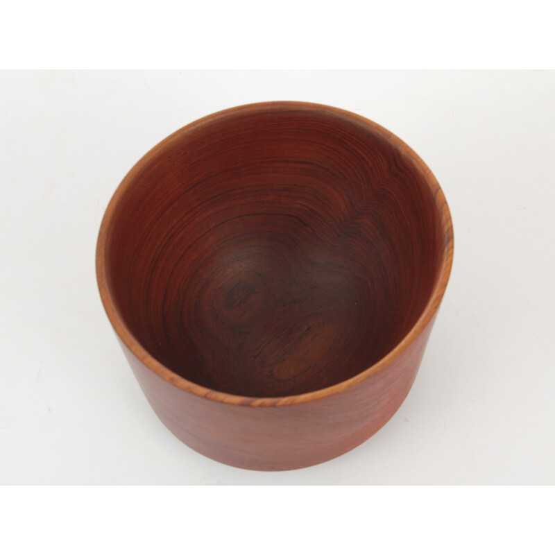 Scandinavian vintage bowl in solid teak - 1950s