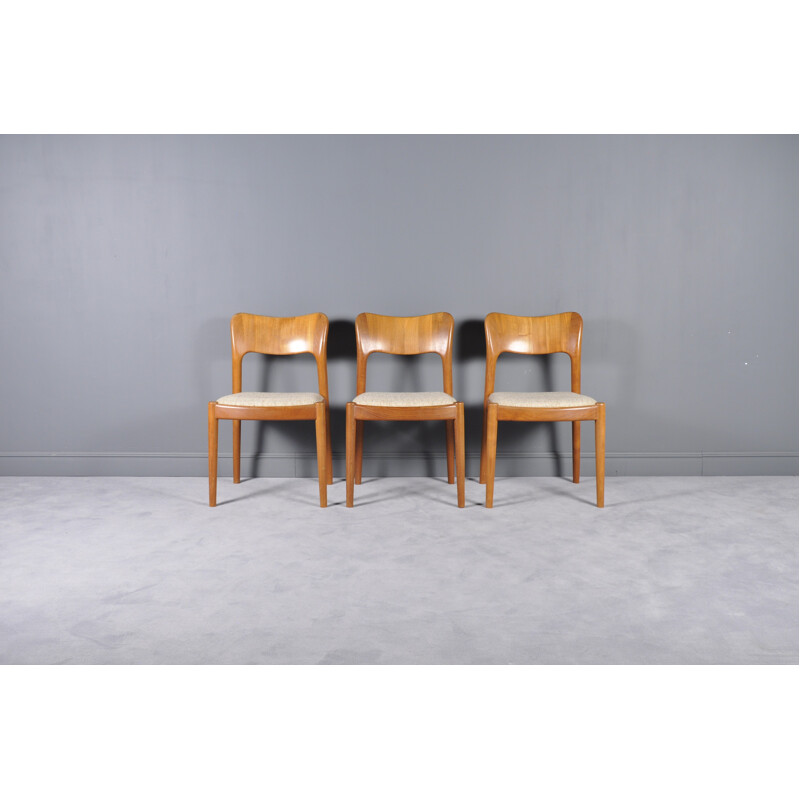 Set of 3 Danish Teak Chairs by Niels Koefoed for Hornslet Møbelfabrik - 1960s