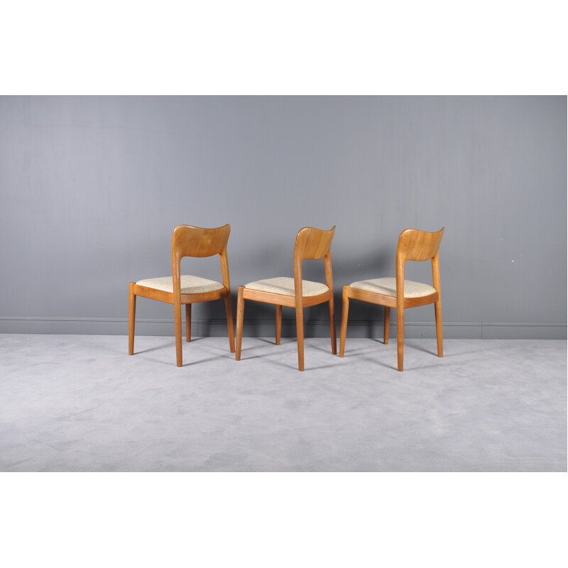 Set of 3 Danish Teak Chairs by Niels Koefoed for Hornslet Møbelfabrik - 1960s