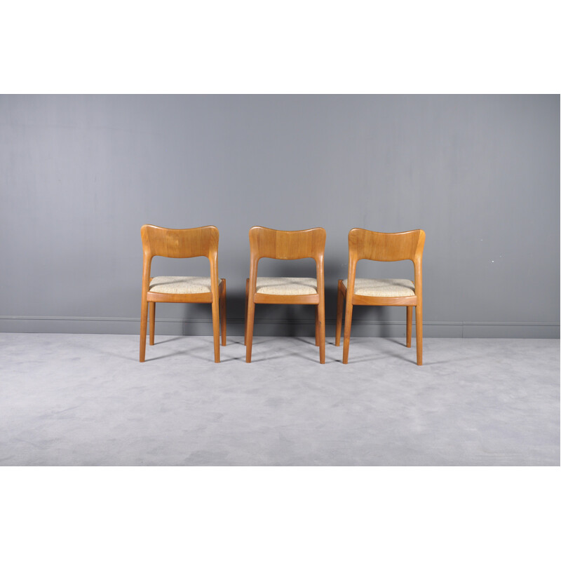 Set of 3 Danish Teak Chairs by Niels Koefoed for Hornslet Møbelfabrik - 1960s