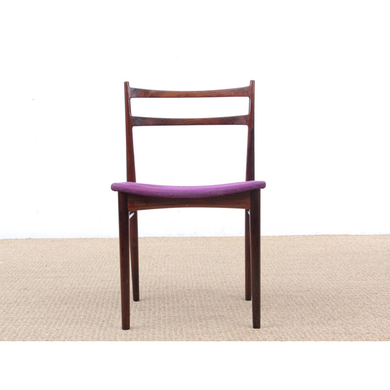 Set of 4 vintage Scandinavian Rosewood Chairs, Model Peter - 1960s