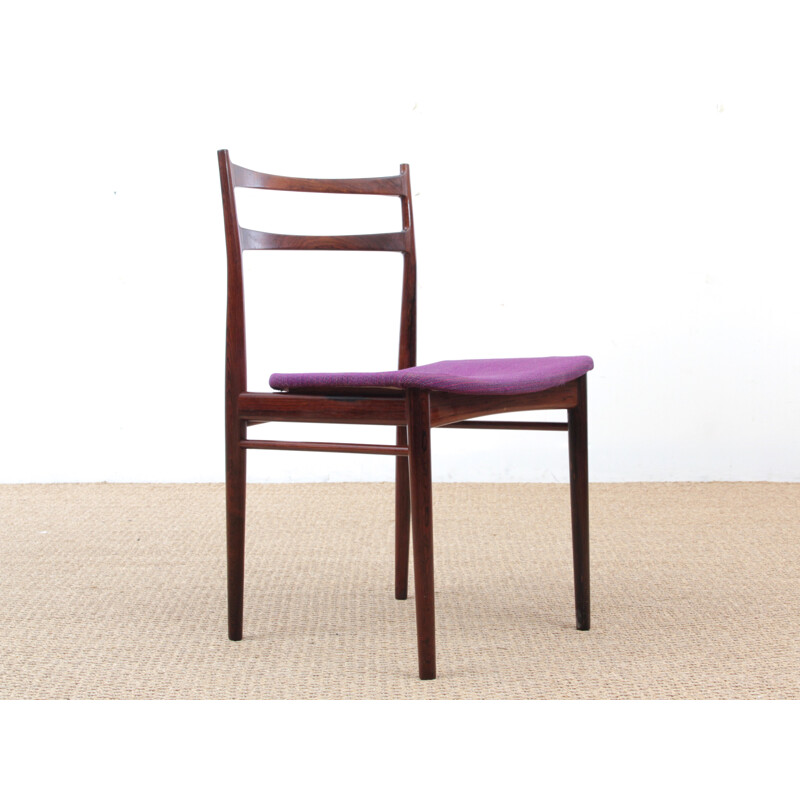 Set of 4 vintage Scandinavian Rosewood Chairs, Model Peter - 1960s