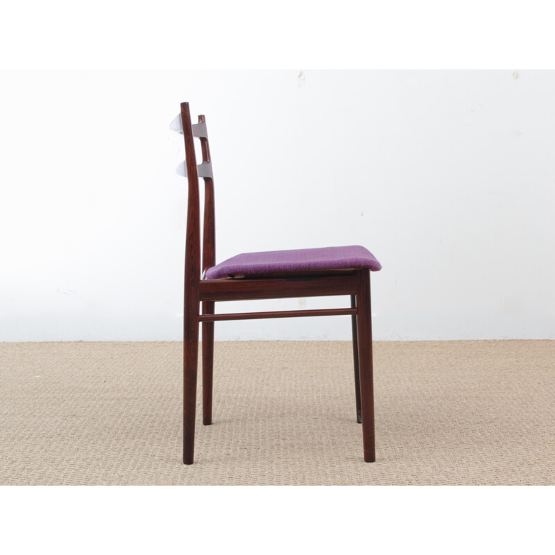 Set of 4 vintage Scandinavian Rosewood Chairs, Model Peter - 1960s