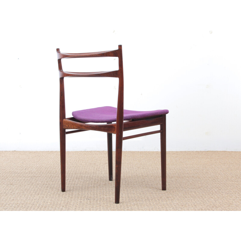 Set of 4 vintage Scandinavian Rosewood Chairs, Model Peter - 1960s