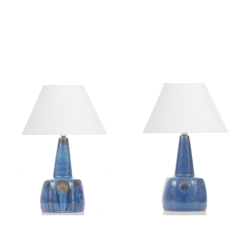 Pair of Scandinavian vintage ceramic lamps by Maria Philippi for Soholm, 1960