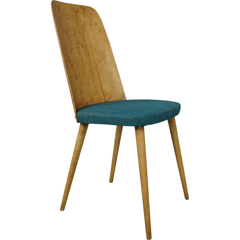 Vintage scandinavian chair in curved wood - 1960s