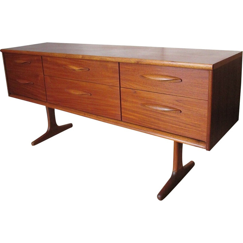 Vintage long chest of drawers by Frank Guille - 1960s