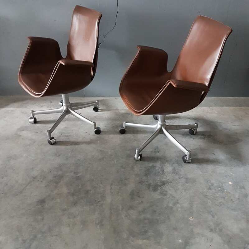 Set of 2 Bird chairs by Preben Fabricius & Jörgen Kastholm - 1960s